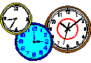 Picture of several clocks